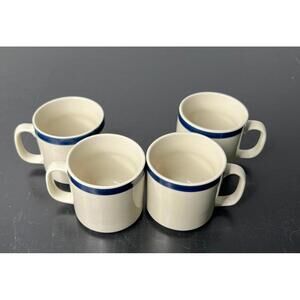 Gibson Designs VTGWide Band Cobalt Stoneware Mug (4)
